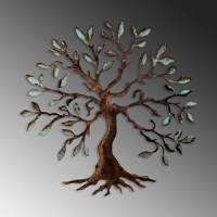 Tablou metalic Tree Multicolor 60x60x1.5 cm - 5