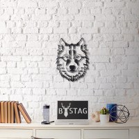 Tablou metalic Wolf Negru 38x50 cm - 5