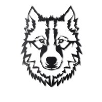 Tablou metalic Wolf Negru 38x50 cm - 6