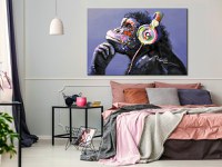 Tablou - Musical Monkey (1 Part) Wide 90x60 cm - 2
