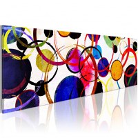 Tablou - Rainbow Circles 150x50 cm - 1