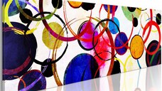Tablou - Rainbow Circles 150x50 cm