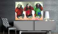 Tablou - Three Wise Monkeys 90x60 cm - 2
