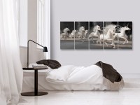 Tablou - Unicorns Run (5 Parts) Narrow 200x80 cm - 2