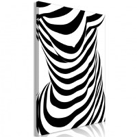 Tablou - Zebra Woman (1 Part) Vertical 60x90 cm - 1