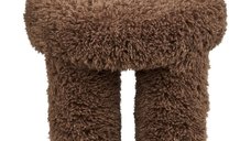 Taburet circular Gisborne maro, 42 x 42 x 38 cm