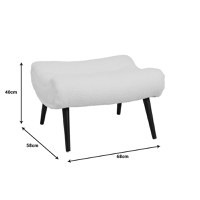 Taburet fotoliu Silla, Pako World, Roz, 68x58x40 cm - 6