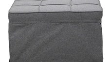 Taburet Grejio, Pako World, Gri, 70x70x45 cm