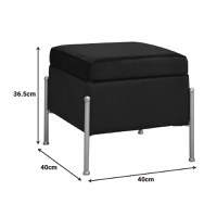 Taburet Panton Bleumarin 40x40x36.5 cm - 3