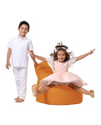 Taburet puf beanbag de gradina Baton Portocaliu - 9