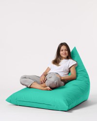 Taburet puf beanbag de gradina Pyramid Turcoaz - 1