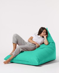 Taburet puf beanbag de gradina Pyramid Turcoaz - 2
