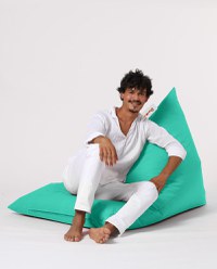 Taburet puf beanbag de gradina Pyramid Turcoaz - 11