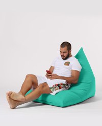 Taburet puf beanbag de gradina Pyramid Turcoaz - 13