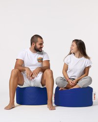 Taburet puf de grădină Round Albastru 55x30 cm - 7