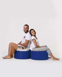 Taburet puf de grădină Round Albastru 55x30 cm - 9