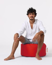 Taburet puf de gradina Round Rosu 55x30 cm - 4