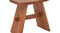 Taburet Shogun din lemn de tec in nuanta naturala 46x28x46 cm