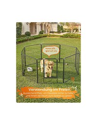 Tarc pentru animale de companie, Feandrea, PPK88G, Gri - 4