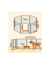 Tarc pentru animale de companie, Feandrea, PPK88G, Gri - 6