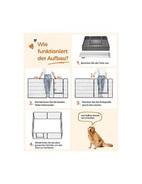 Tarc pentru animale de companie, Feandrea, PPK88G, Gri - 7