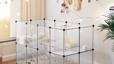 Tarc pentru animale de companie, Songmics, Alb, 143x73x91 cm