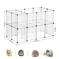 Tarc pentru animale de companie, Songmics, Alb, 143x73x91 cm - 6