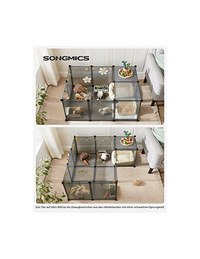 Tarc pentru animale de companie, Songmics, LPC002G01, Gri, 143 x 73 x 46 cm - 2
