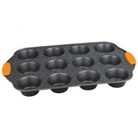 Tava Briose, 12 Forme, cu Maner de Silicon, Orange BH/1138 - 1