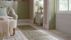 Traversa Una Floral Washable Verde 60x230 cm, Flair Rugs