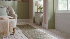 Traversa Una Floral Washable Verde 60x230 cm, Flair Rugs