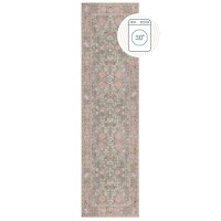 Traversa Una Floral Washable Verde 60x230 cm, Flair Rugs - 2