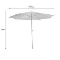 Umbrelă de grădină Frow Alb 300x300x230 cm - 2