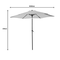 Umbrelă de grădină Frow Gri 300x300x230 cm - 2
