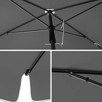 Umbrela de plaja, Songmics, Gri, 200x125x240 cm - 6