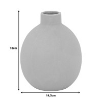 Vaza ceramica Rozerie, Pako World, Bej, 14x14x18 cm - 2