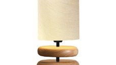 Veioza Clarion, Pako World, E14, Bej-Nuc, 15x15x35 cm