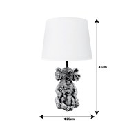 Veioza Eliom E27 metal cupru alb 25x25x41 cm - 2