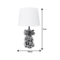 Veioza Eliom E27 metal cupru alb 25x25x41 cm - 2