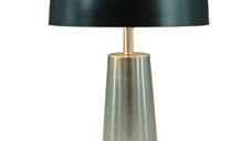 Veioza Luminary E27 metal argintiu si negru 30x30x40 cm