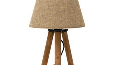 Veioza PWL-1071, E27 bej maro-nuc, 22x32 cm