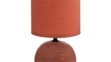 Veioza PWL-1210, Pako World, E14, Ceramica, Teracota, 13x13x25 cm