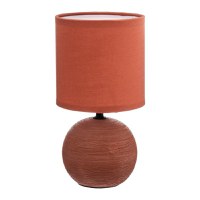 Veioza PWL-1210, Pako World, E14, Ceramica, Teracota, 13x13x25 cm - 1