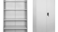 Vestiar din metal Ugren Gri deschis 90x40x180 cm