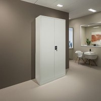 Vestiar din metal Ugren Gri deschis 90x40x180 cm - 2