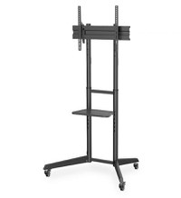 Stand Mobil Digitus DA-90447, Raft multimedia, 37inch-70inch, 50 kg (Negru) - 1
