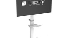 Stand mobil Techly ICA-TR48W, 37inch-70inch, 70 kg, raft suport multimedia (Alb)