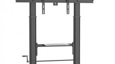 Stand TV pe roti Techly ICA-TR230, suport pentru televizoare 52-110 inch, ajustabil, Negru