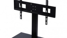 Stand TV Techly ICA-LCD S07L, 32inch - 65inch, baza sticla, 45 Kg (Negru)