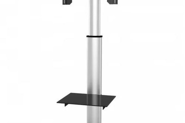 Stand TV Techly ICA-TR3SL, profesional, aluminiu, 37inch- 70inch, Reglabil, Rafturi incluse, 40 kg (Argintiu)